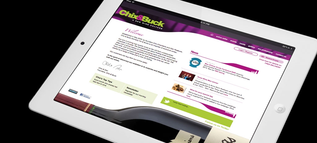 Website design - Chix & Buck