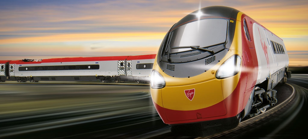 Product photography and retouching - Hornby Virgin Pendolino train