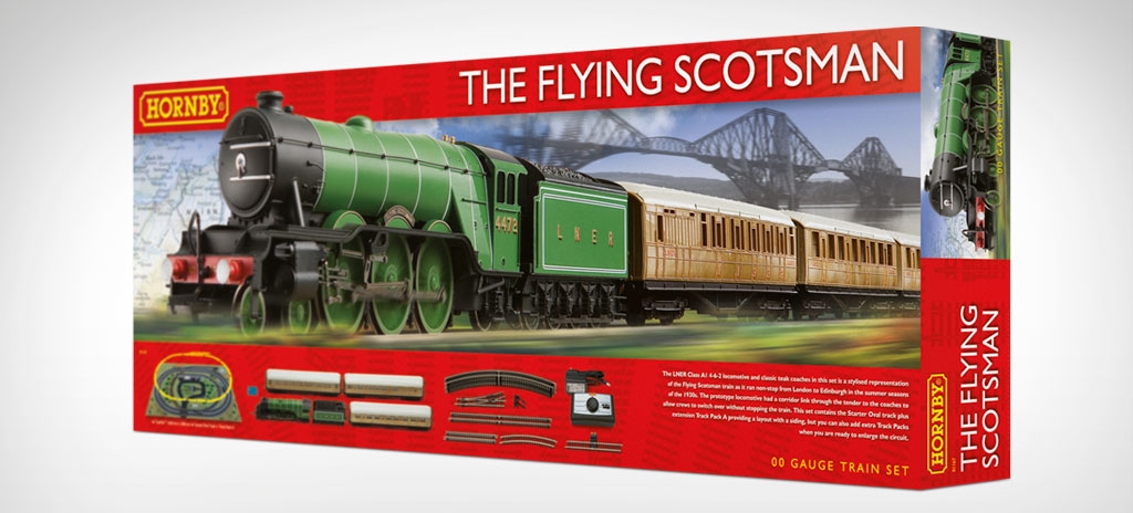 Packaging design - Hornby Flying Scotsman train set